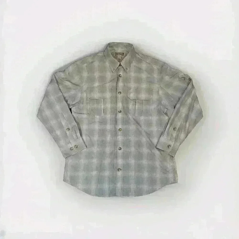Duluth Trading Co Long Sleeve Flannel Womens Size M Green Plaid Outdoors
